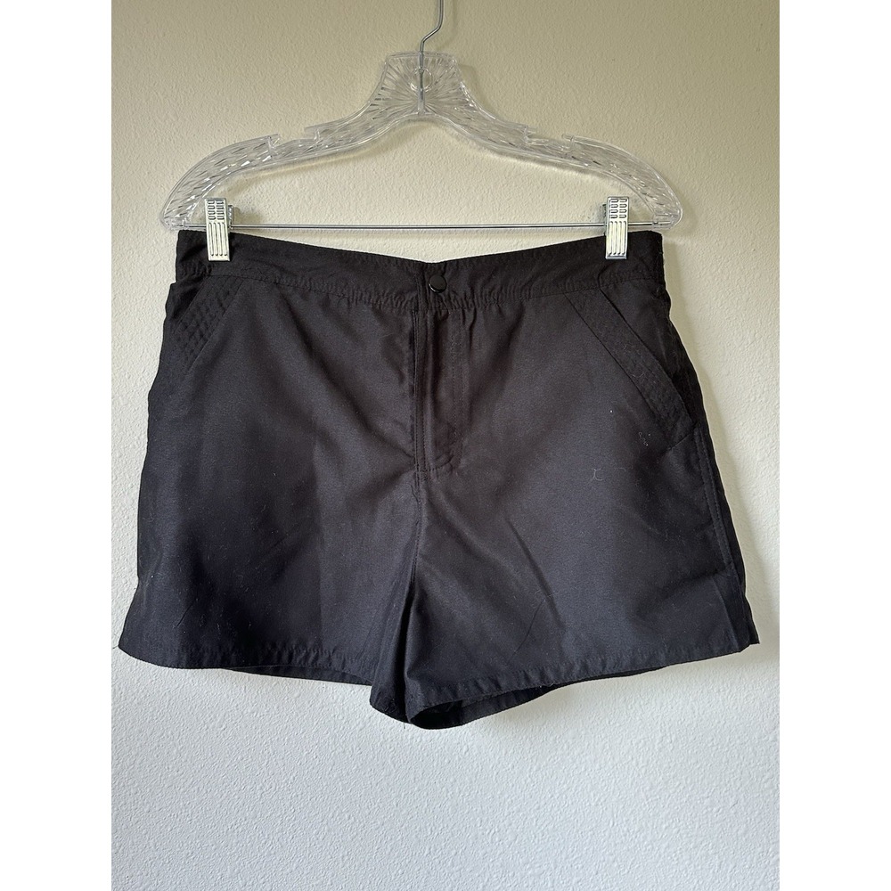 Croft & Barrow Womens Athletic Shorts 8 Black Light Weight Elastic Waist